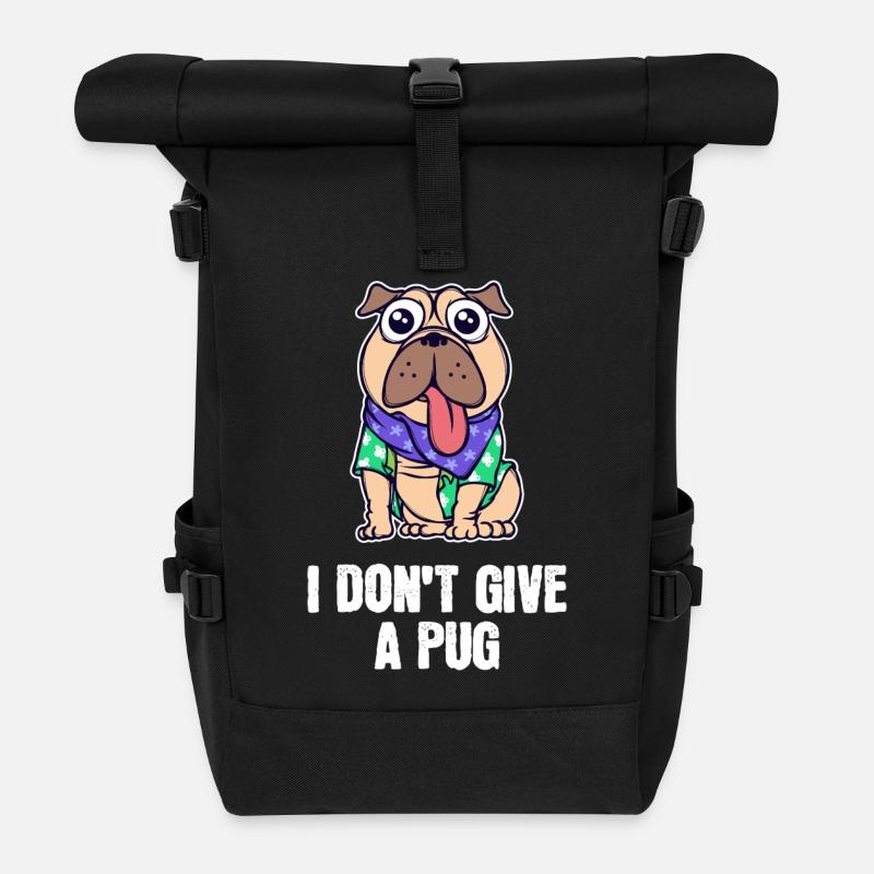 Puppy Statement Pets Favorite Pet Pet - Sac à dos roll top - noir