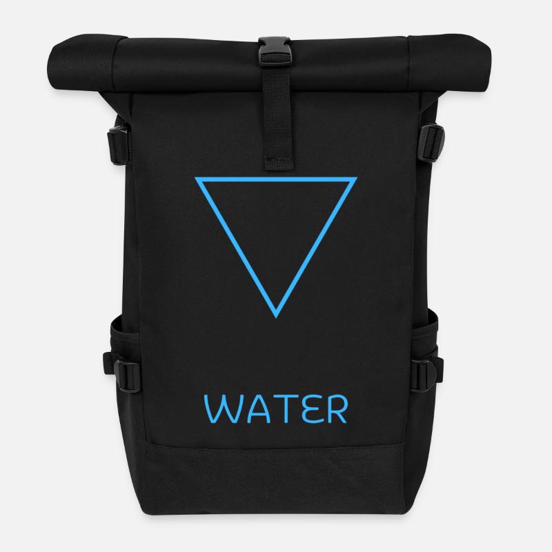 Water Element - Roll Top Backpack - black