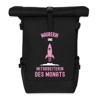 Best Female Bricklayer Employee of the Month Masonry - Roll Top Backpack - black - Front