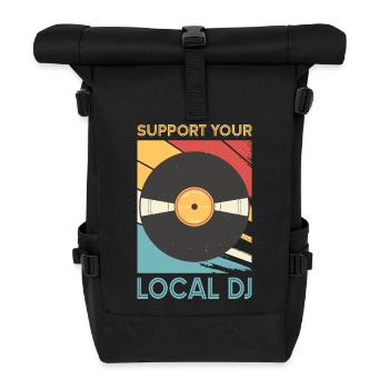 DJ Outfit Geschenke - Rolltop Rucksack - Schwarz - Vorne