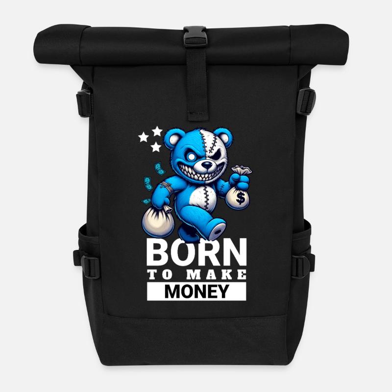 Born to make Money - Rolltop Rucksack - Schwarz