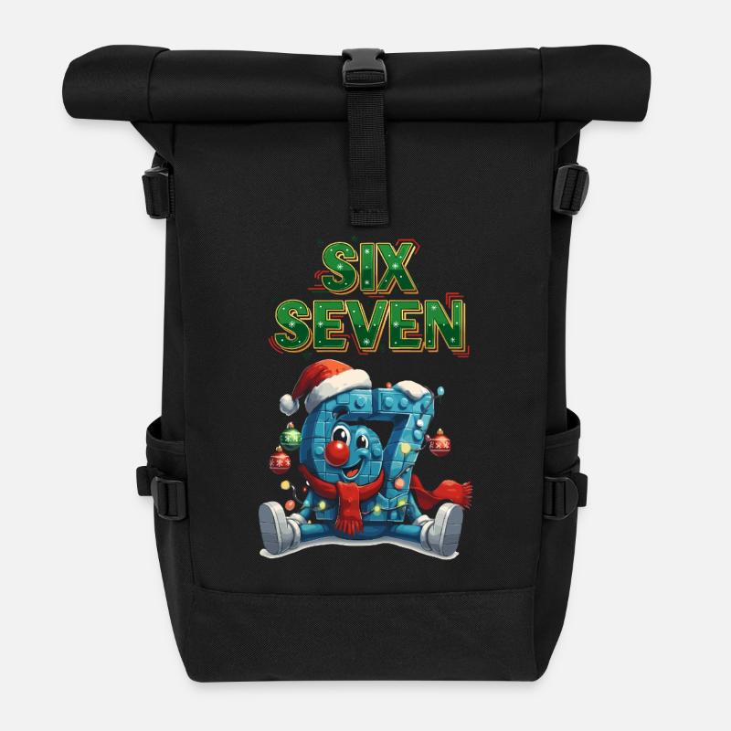67 Six Seven Weihnachten 6 7 meme - Rolltop Rucksack - Schwarz