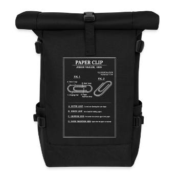 Schéma de plan de brevet pour trombone vintage - Sac à dos roll top - noir - Devant