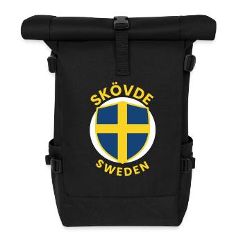 Skövde-Schild Schweden Wappen - Rolltop Rucksack - Schwarz - Vorne