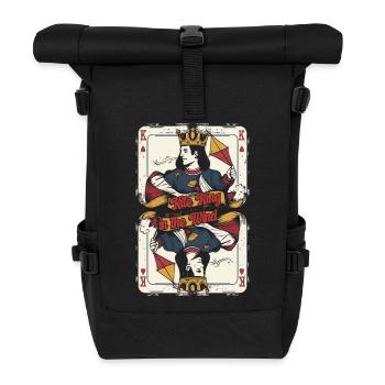 Drachen Drachensteigen Kite King In The Wind - Rolltop Rucksack - Schwarz - Vorne
