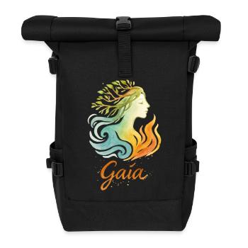 Gaia - Mother Nature - Tree of Life - Roll Top Backpack - black - Front