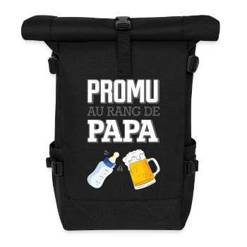 Promu au Rang de Papa Humour Naissance Bébé - Sac à dos roll top - noir - Devant