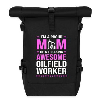 Oil Field Wife Oil Rig Oil Rig - Roll Top Backpack - black - Front