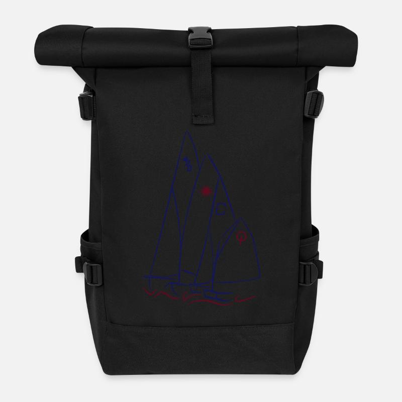 Jollensegeln - Rolltop Rucksack - Schwarz