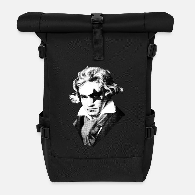 Beethoven Rock Kuss Black Metal - Rolltop Rucksack - Schwarz