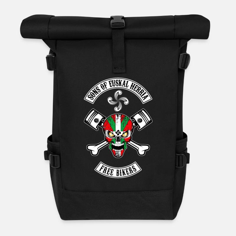 Basques Free Bikers - Sac à dos roll top - noir