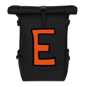 Buchstabe E Comic Cartoon - Rolltop Rucksack - Schwarz - Vorne