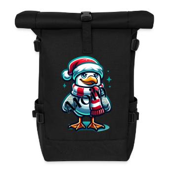 Moin Möwe Weihnachten - Rolltop Rucksack - Schwarz - Vorne