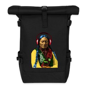 sitting bull - Roll Top Backpack - black - Front