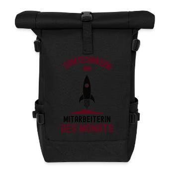 Mitarbeiterin des Monats Zahntechnikerin Zahnarzt - Rolltop Rucksack - Schwarz - Vorne