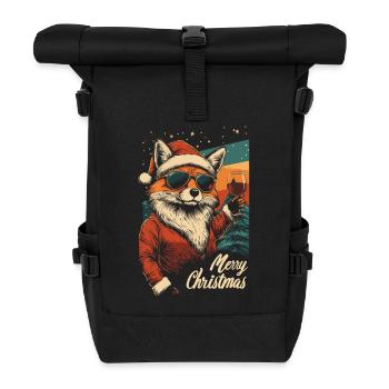 Renard de vin de Noël - Sac à dos roll top - noir - Devant