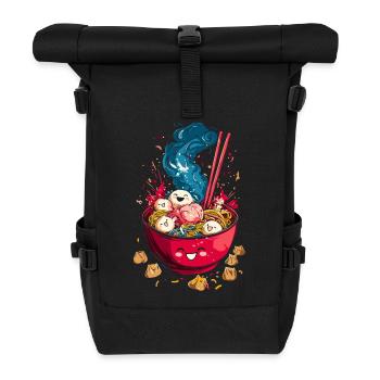 Bol de Ramen Kawaii - Sac à dos roll top - noir - Devant