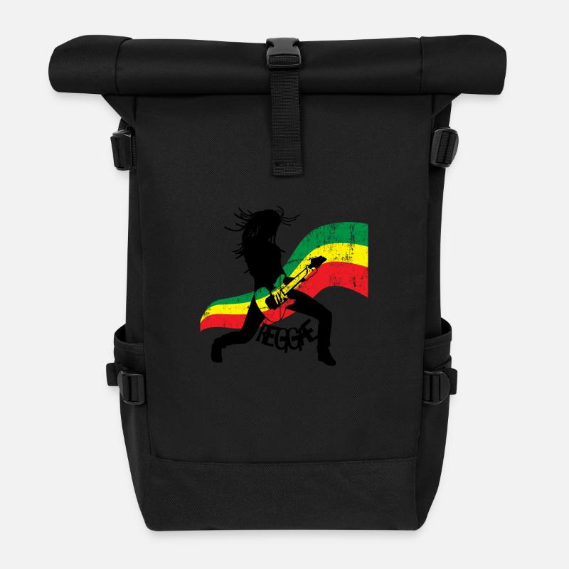 Reggae - Sac à dos roll top - noir
