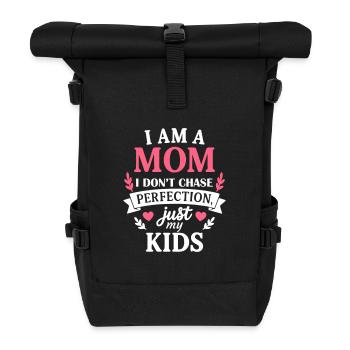 Maman pas parfaite Cadeau pour la fête des mères Fête des mères - Sac à dos roll top - noir - Devant