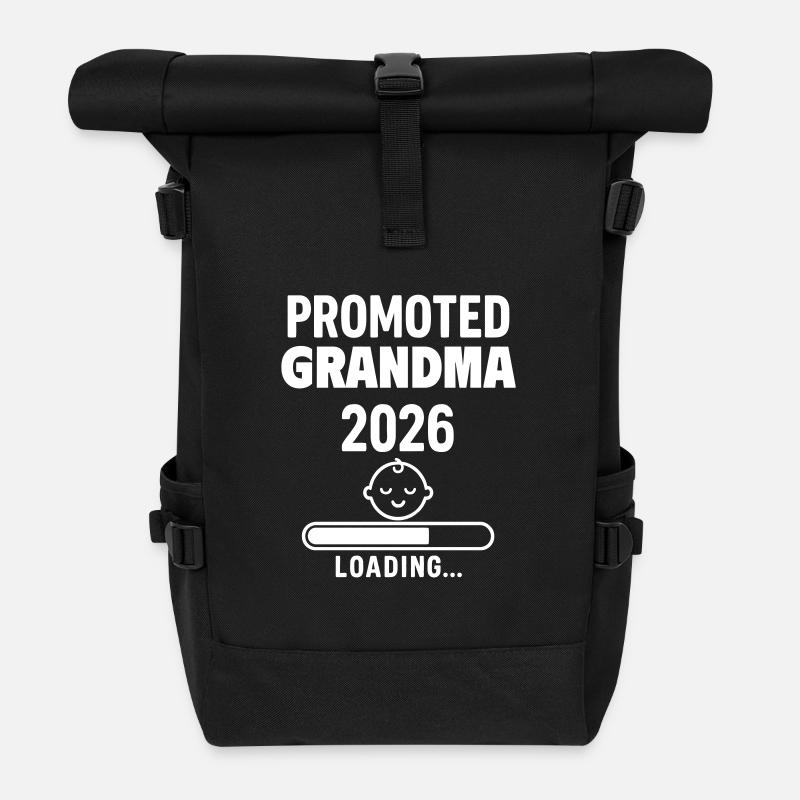 Pregnancy announcement Future granny 2026 - Roll Top Backpack - black