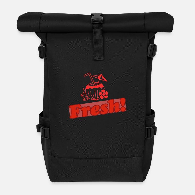 Fresh! - Rolltop Rucksack - Schwarz