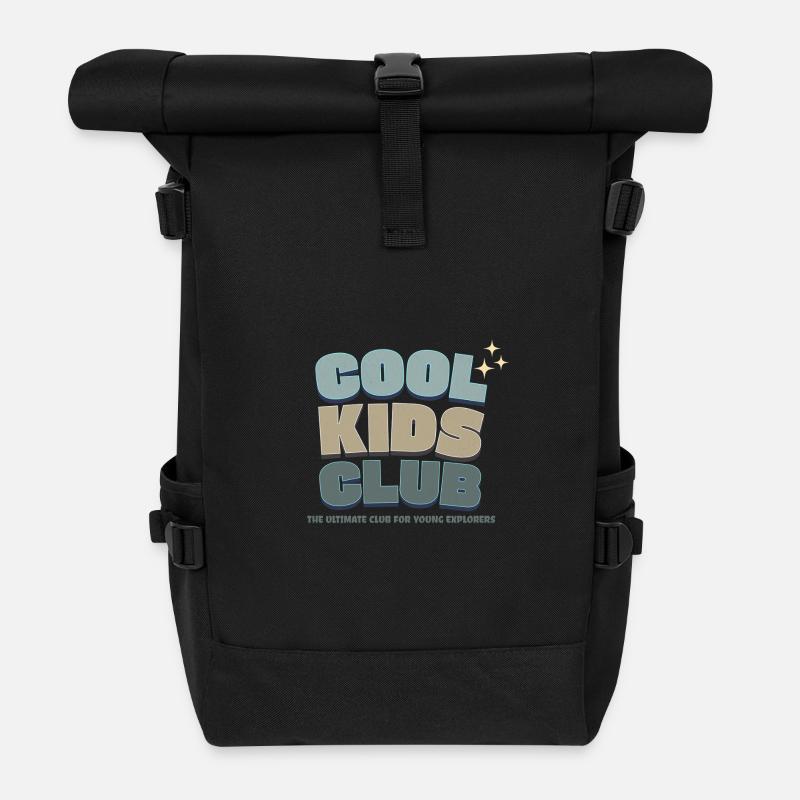 Cool Kids Club - Roll Top Backpack - black