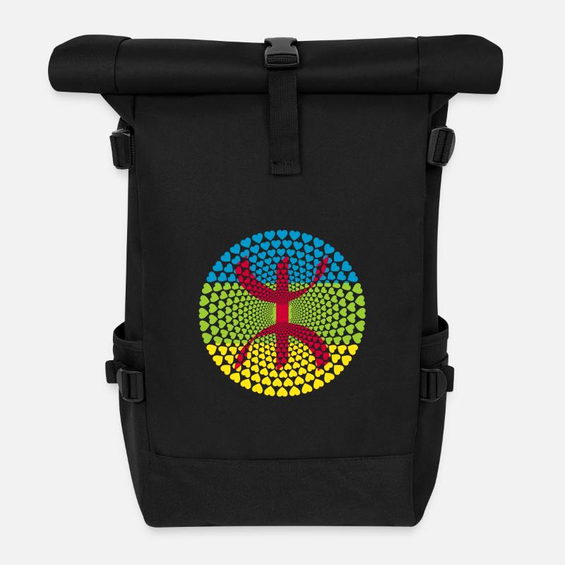 Amazigh Tamazight ⴰⵎⴰⵣⵉⵖ Berber Morocco Marokko - Rolltop Rucksack - Schwarz
