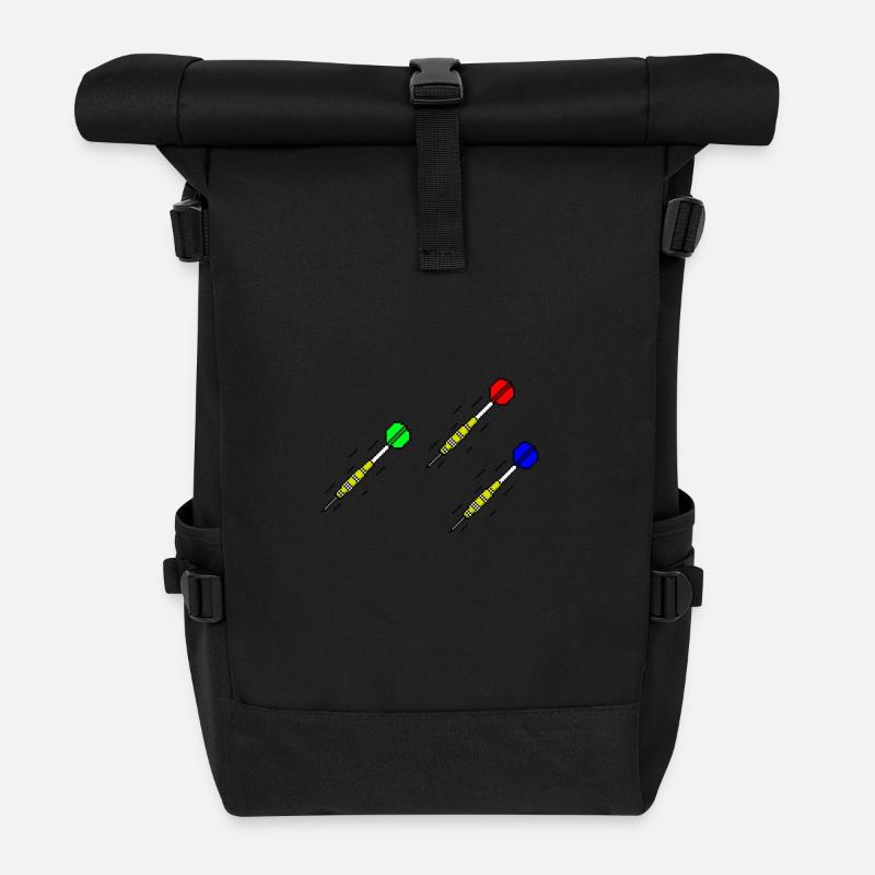 3 Darts - Rolltop Rucksack - Schwarz