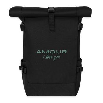 Amour i love you - Roll Top Backpack - black - Front