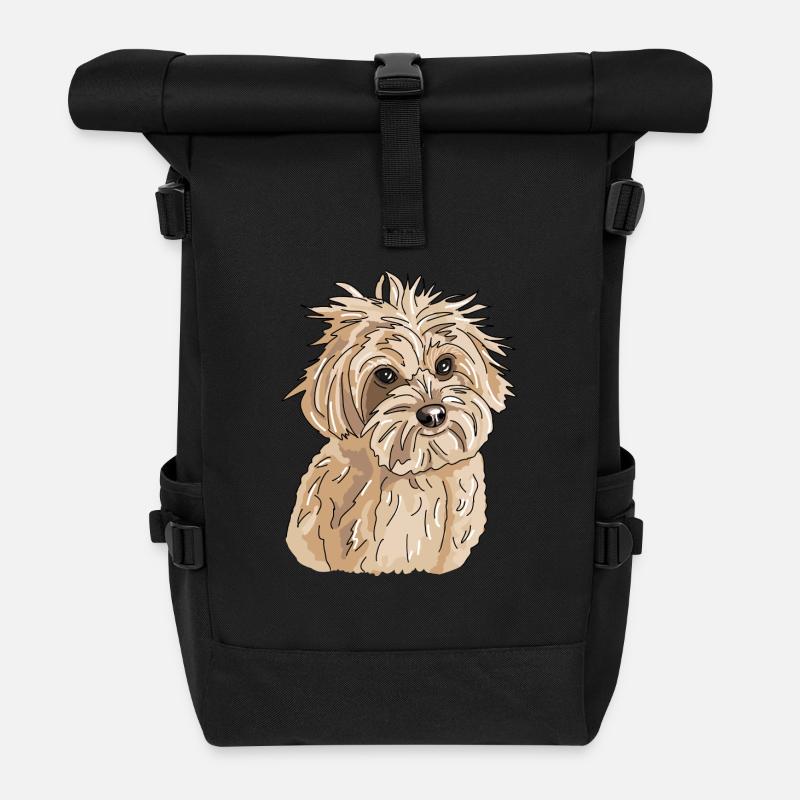Havaneser - Rolltop Rucksack - Schwarz