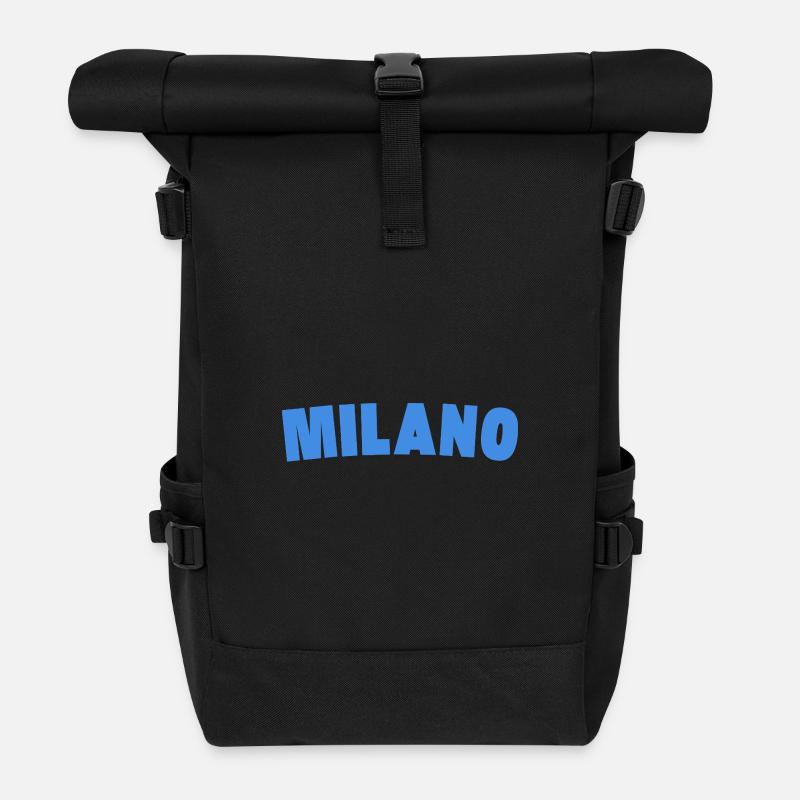 Milano Mailand Milan - Rolltop Rucksack - Schwarz