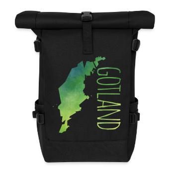 Gotland - Rolltop Rucksack - Schwarz - Vorne