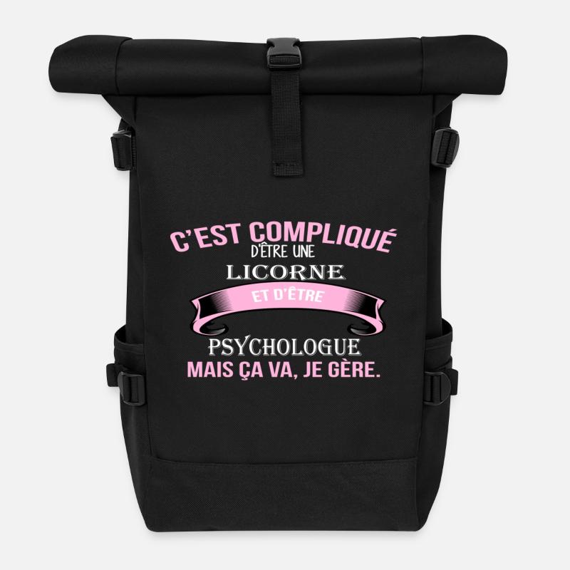 Psychologue - Sac à dos roll top - noir