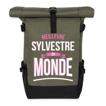 Meilleure Sylvestre du monde femme - Sac à dos roll top - olive/noir - Devant