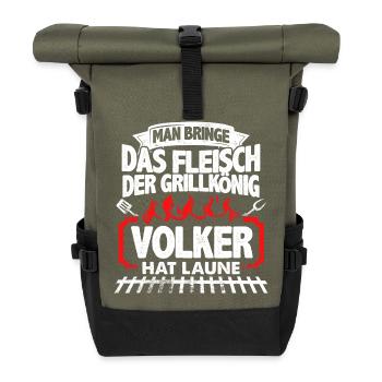 VOLKER - Grill - Rolltop Rucksack - Olive/Schwarz - Vorne