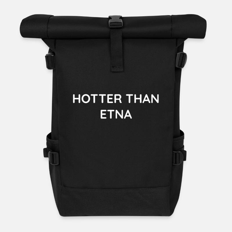 Etna Etna Volcano Souvenir - Roll Top Backpack - black
