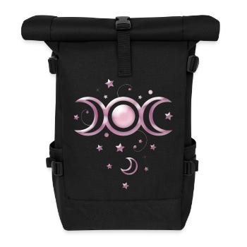 Mond Mondphasen Wicca - Rolltop Rucksack - Schwarz - Vorne