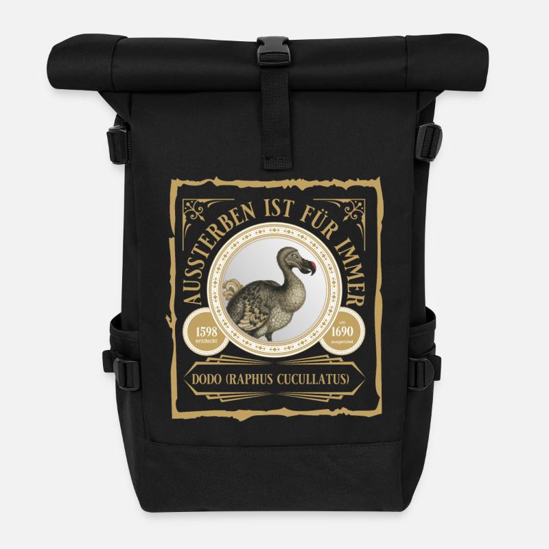 Aussterben ist für immer - Rolltop Rucksack - Schwarz