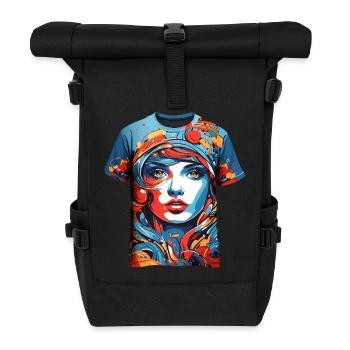 Chemise abstraite - Sac à dos roll top - noir - Devant