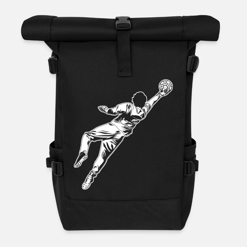 Torwart - Rolltop Rucksack - Schwarz