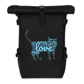 Untertitel für Katzen - Rolltop Rucksack - Schwarz - Vorne