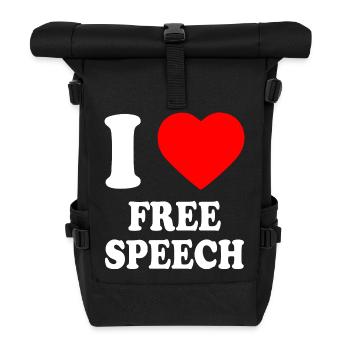 i love free speech - Sac à dos roll top - noir - Devant