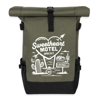 Sweetheart Motel - Rolltop Rucksack - Olive/Schwarz - Vorne