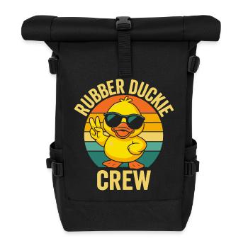 Rubber Duckie Crew Sonnenbrille Illustration - Rolltop Rucksack - Schwarz - Vorne