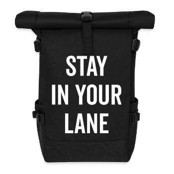 Stay In Your Lane - Roll Top Backpack - black - Front