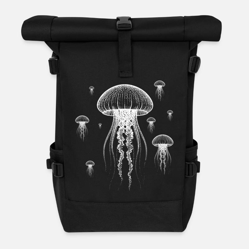 Méduse nuage - Sac à dos roll top - noir