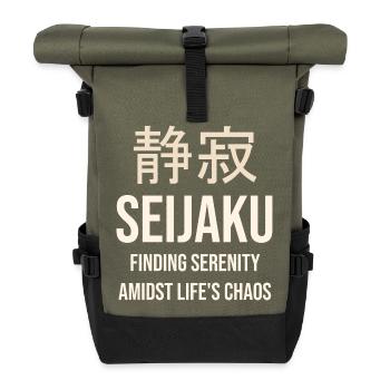 Seijaku Sérénité au Cœur du Chaos - Sac à dos roll top - olive/noir - Devant
