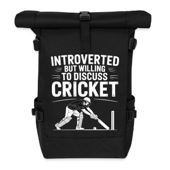 Lustiges Kricket Spruch Vintage Cricket Spiel - Rolltop Rucksack - Schwarz - Vorne