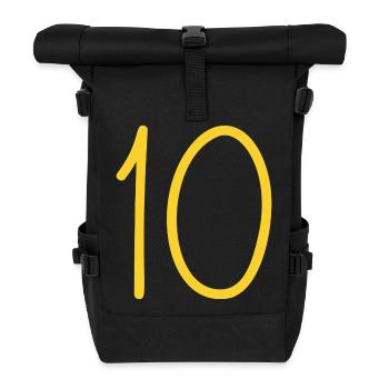 10 - Roll Top Backpack - black - Front