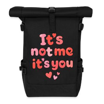 Ich bin es nicht, sondern dein süßes Liebeszitat - Rolltop Rucksack - Schwarz - Vorne